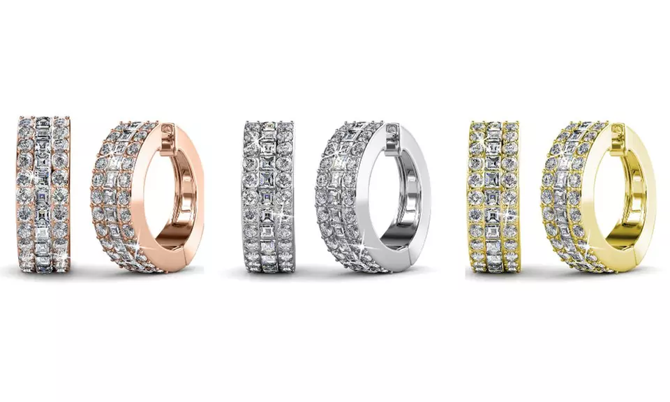 1, 2 o 3 paia di orecchini Olena con cristalli Swarovski®, disponibili in vari colori - Primary Image