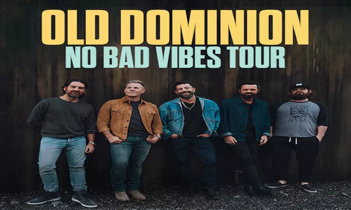 Old Dominion: No Bad Vibes Tour W/ Tyler Hubbard and Kylie Morgan on September 30 at 7:30 p.m. - Primary Image