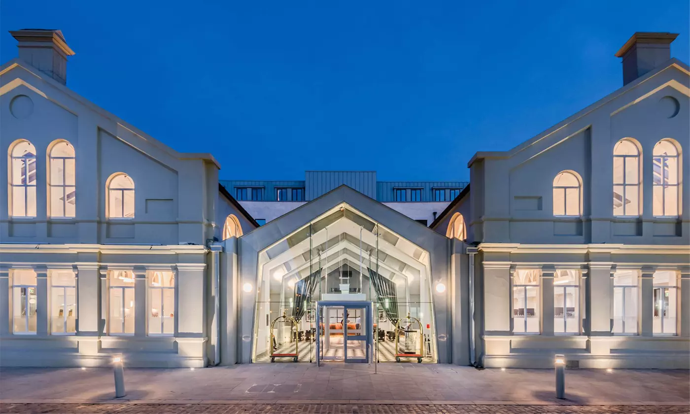 Belfast: Nautical-Theme Room for Two with Breakfast and Attraction Tickets or Afternoon Tea at 4* Titanic Hotel Belfast - Primary Image