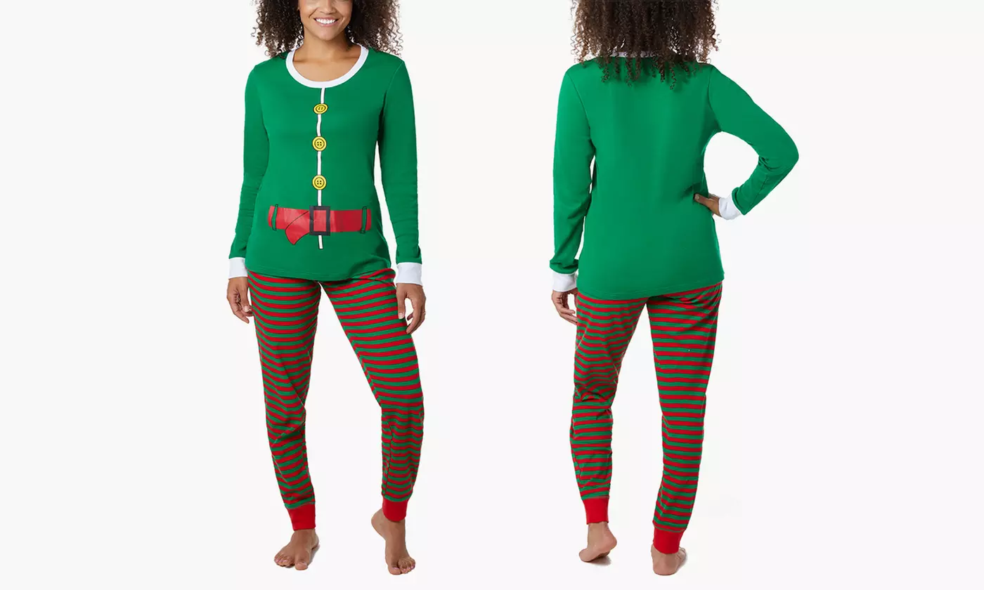 Elf Pajama Set for Women or Men (2-Piece) (Men's Size M) - Second Medium