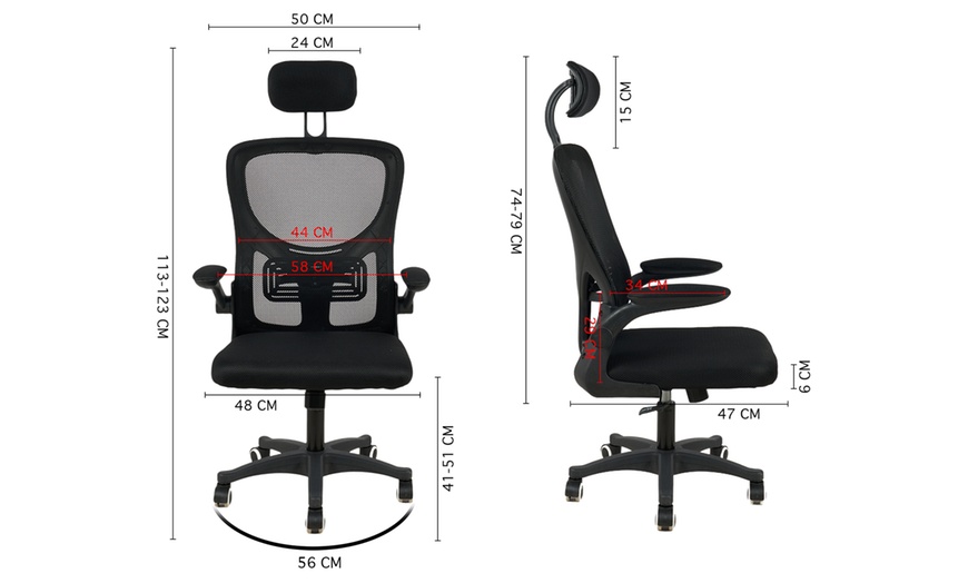 Image 9: Sedia da ufficio ergonomica