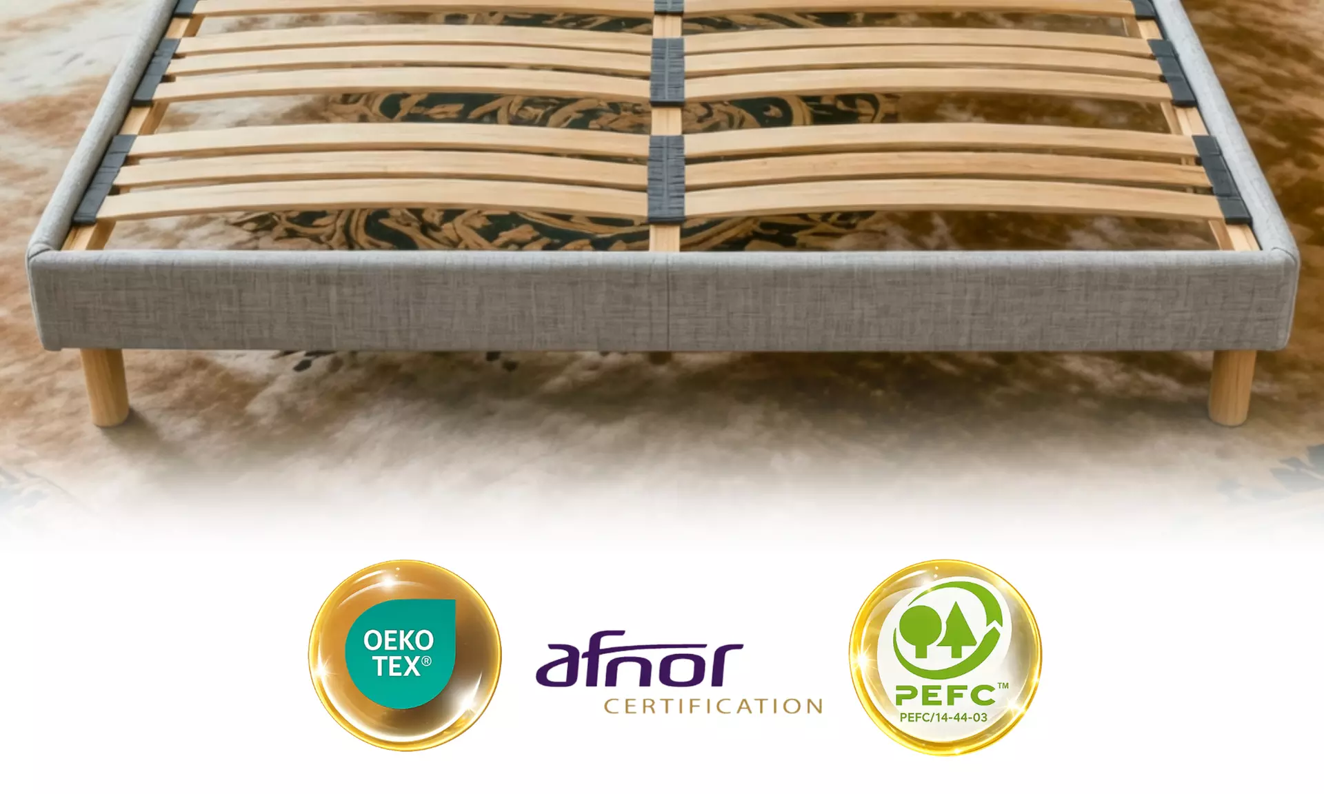 Somier ÉLU gris claro, Douce Lune