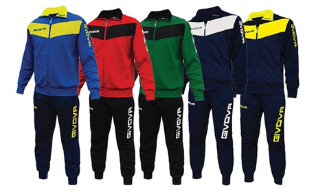 Tuta unisex con full zip Givova Visa, disponibile in vari colori e taglie