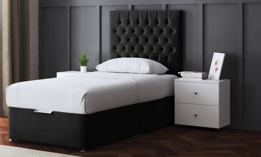 Image 2: Seraphine Chesterfield Divan Bed with Optional Mattress