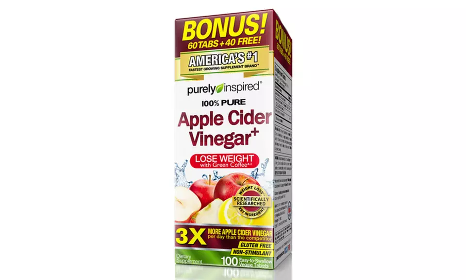 Purely Inspired Apple Cider Vinegar Weight Loss Supplement (1-, 2-, or 3-Pack) - Second Medium