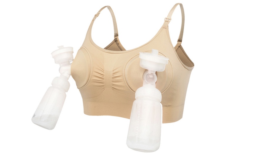 Image 2: Hands-Free Push-Up Maternity Breastfeeding Bra