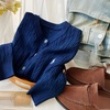 Image 9: Women’s Knitted Button-Down Cardigan Sweater