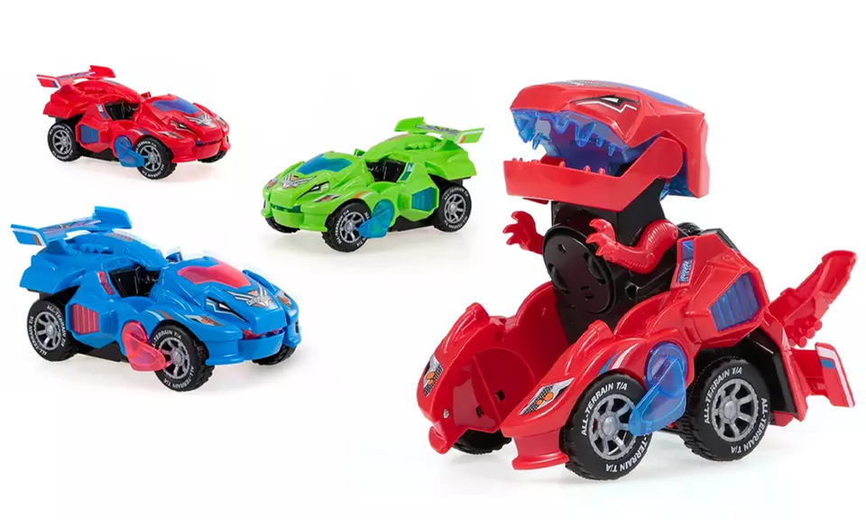 Automobile giocattolo trasformabile in dinosauro, disponibile in 3 colori - Primary Image