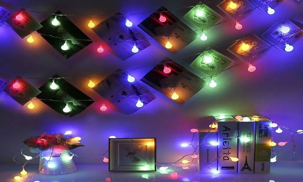 1 of 2 strengen led-verlichting met fairy globe-lampjes