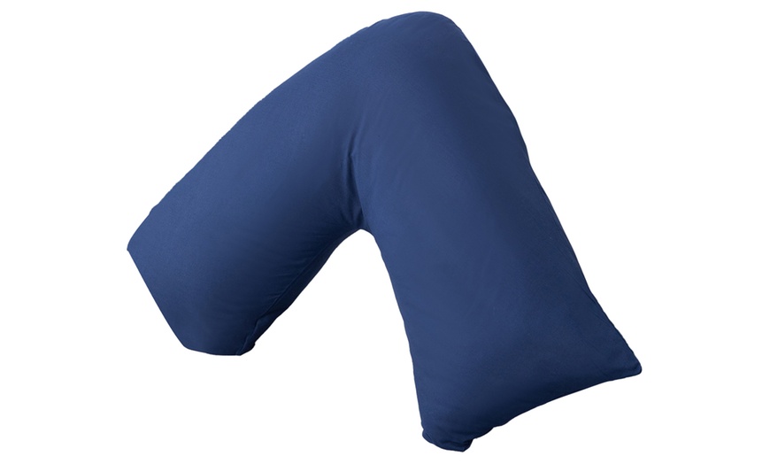 Image 2: V-Shaped Orthopaedic Support Pillow with Optional Pillowcase