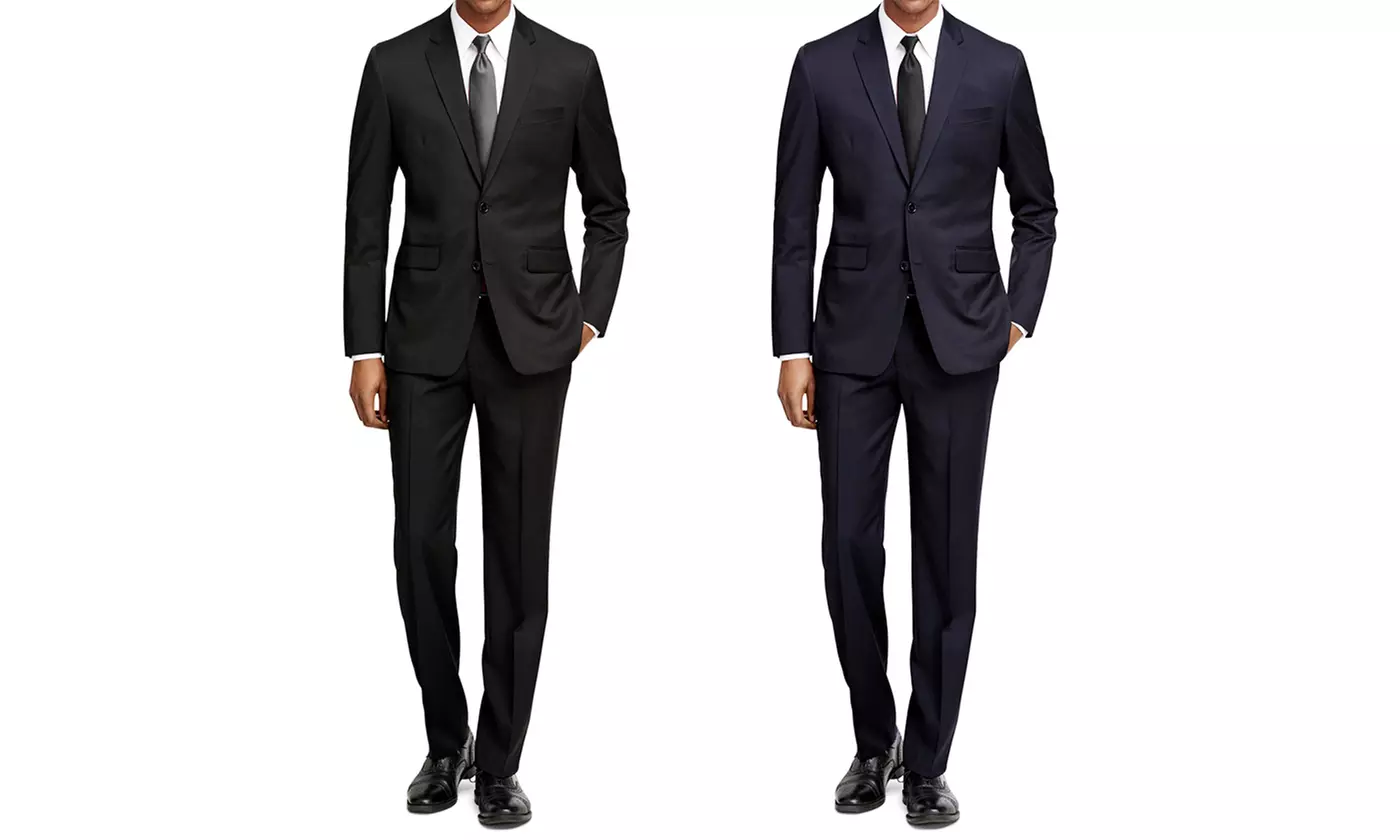 Buy 1 Get 1 Free: Braveman Men's Slim-Fit Suits - Second Medium