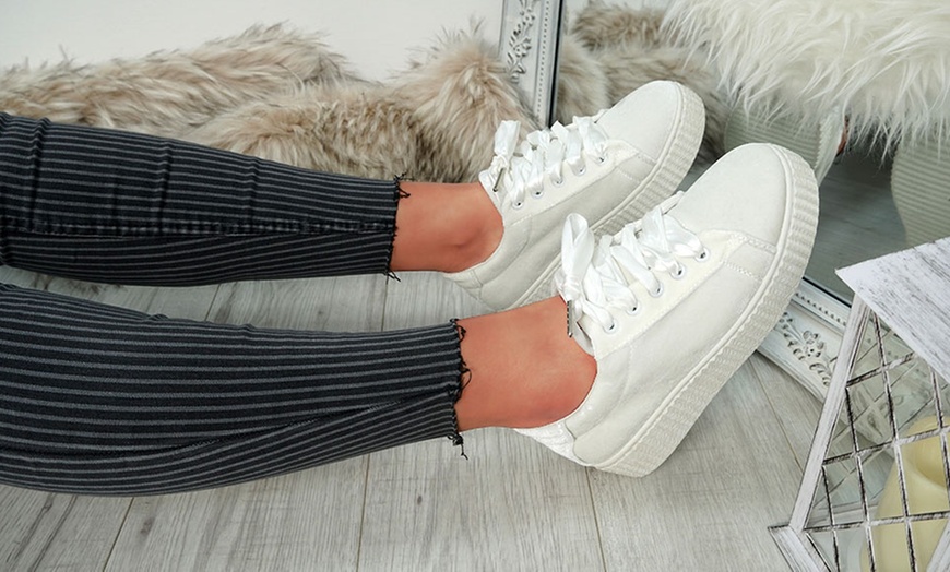 Image 11: Women's Lace-Up Sneakers