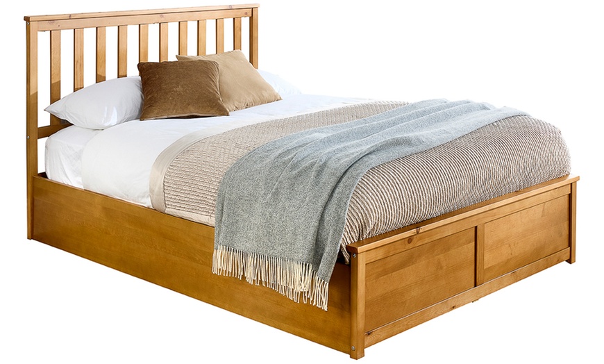 Image 17: Wooden Ottoman Bed Frame with Optional Bonnell Spring or Pocket Spring Mattress