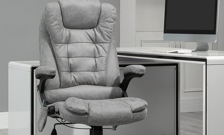 Image 7: Vinsetto 130° Recliner Massage Office Chair