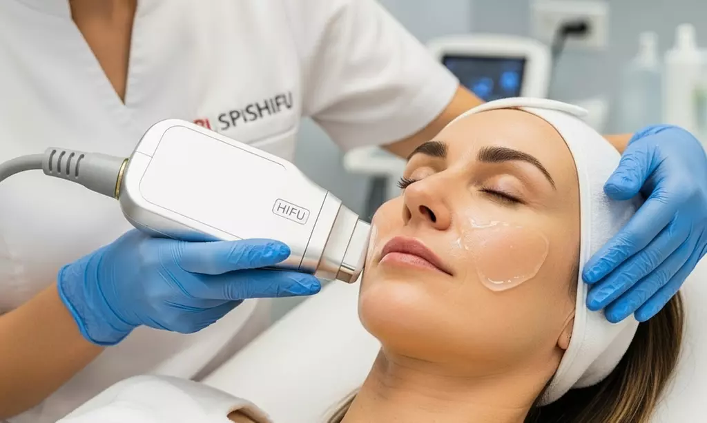 Glow with HIFU Treatment- Stomach, Love Handles, Arms, Thighs, Full Face, Neck or Combo of Both(Up to 86%Off) - Primary Image