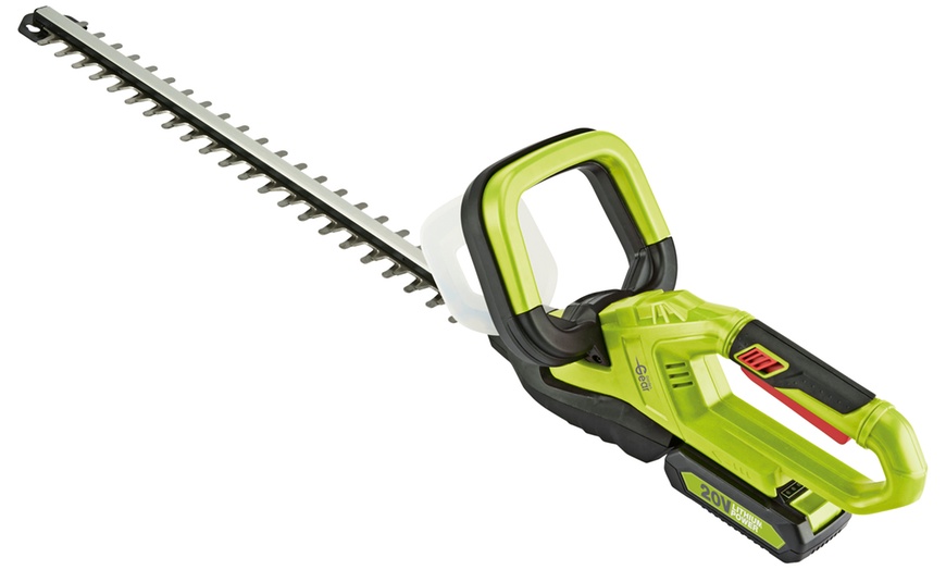 Image 2: Garden Gear 20V Cordless Lithium-ion Hedge Trimmer