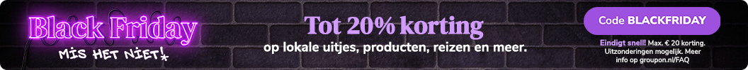 Shoppen maar, met tot 20% korting op de hele website! Code: BLACKFRIDAY