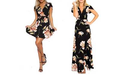 Gardenia Floral Print Dress