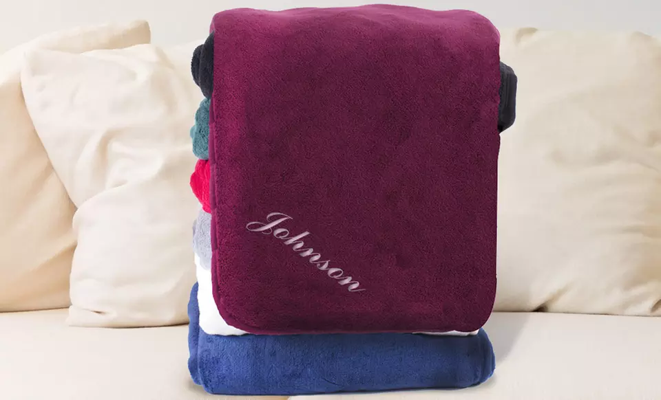 One or Two Personalized 50"x60" Plush Blankets (Up to 47% Off) - Second Medium