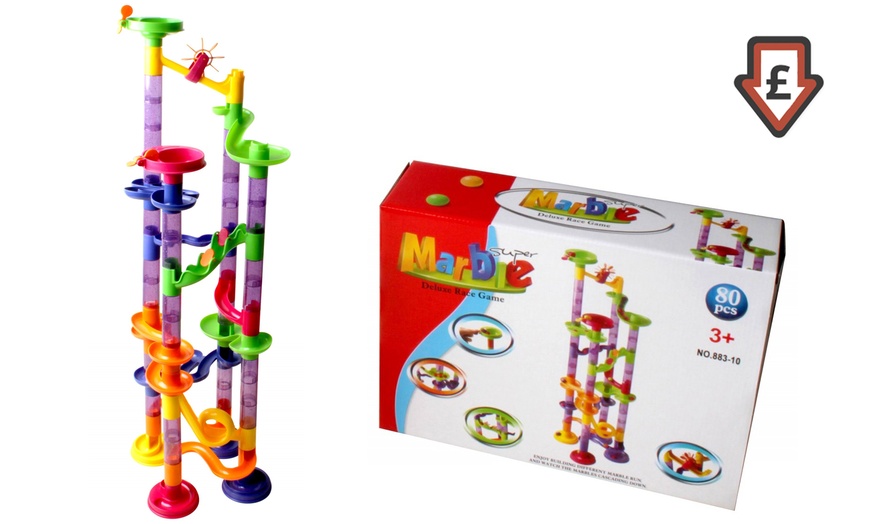 80-Piece Super Marble Run | Groupon Goods