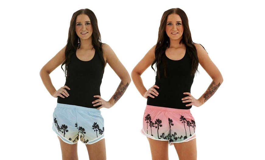 Image 1: Women's Hawaiian Shorts Two-Pack