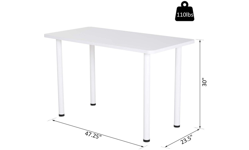 Image 4: HomCom Industrial Dining Table