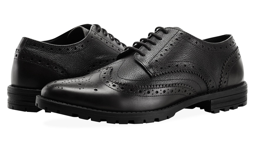 Image 26: Men's Leather Derby Brogues