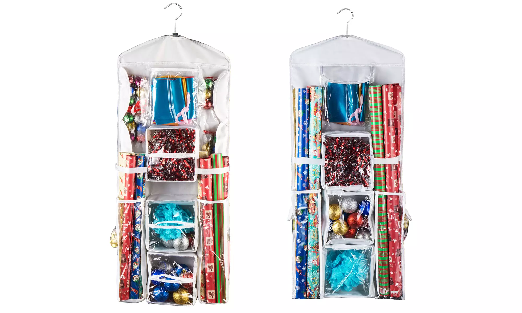 Hanging Holiday Gift Wrap and Bag Organizer - Primary Image