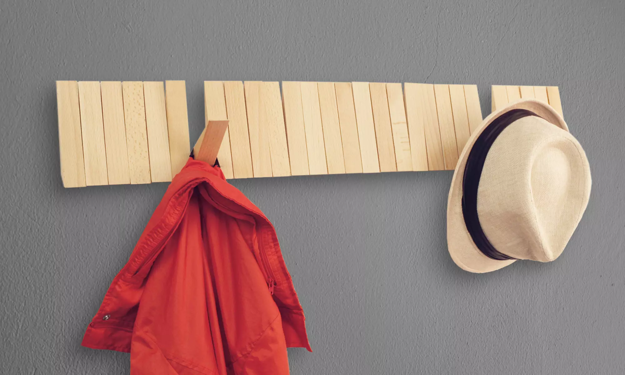 Home Moda Foldable Space-Saving Piano Coat Rack - Primary Image