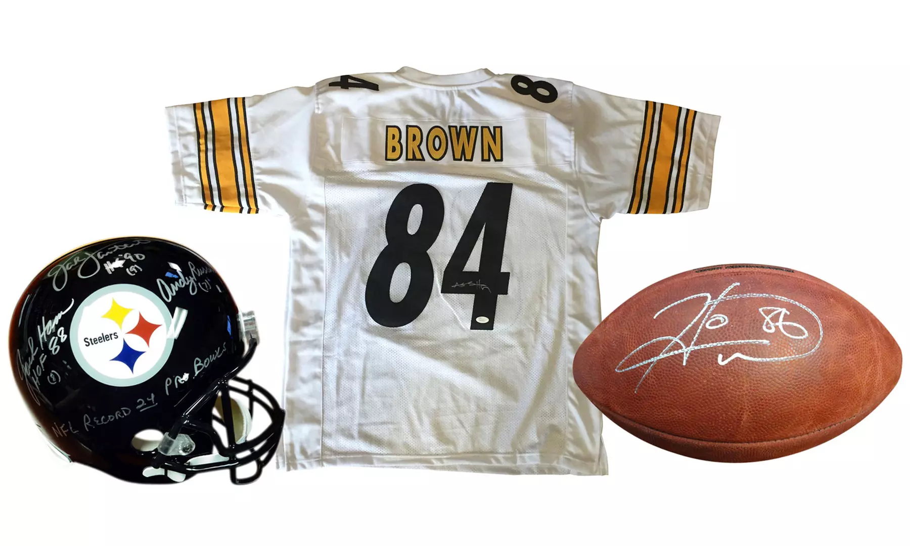 NFL Pittsburgh Steelers Autographed Memorabilia with Certificate of Authenticity - Primary Image