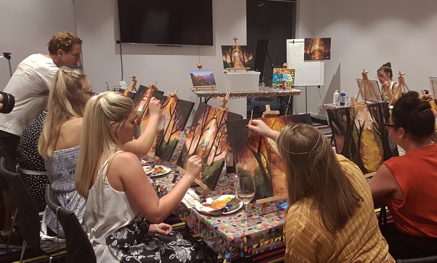 Image 3: Experience a Paint & Sip Session for Up to Eight People