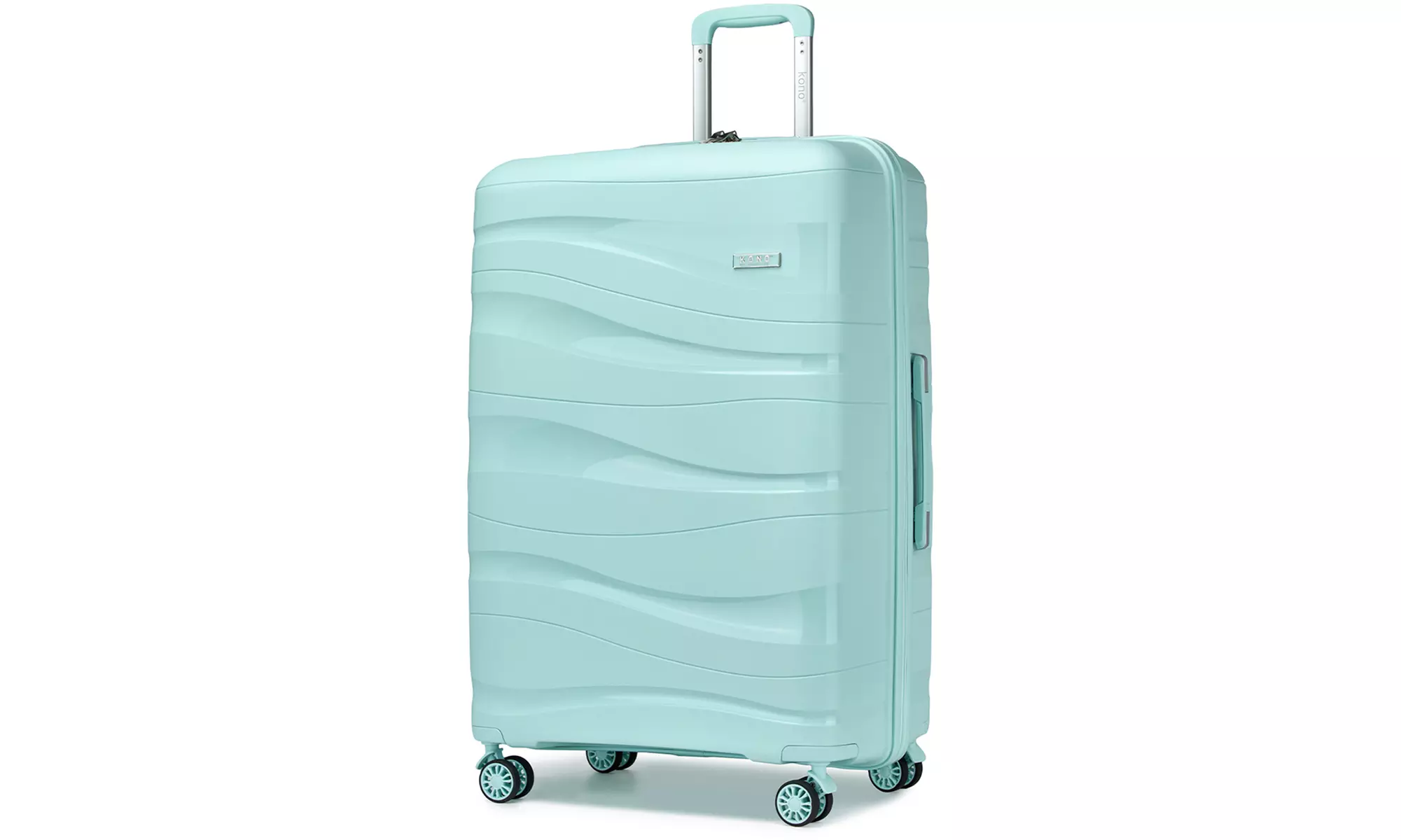 1 of 3 mintgroene koffers