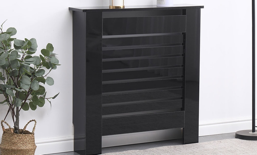 Image 14: High Gloss Black Radiator Cover