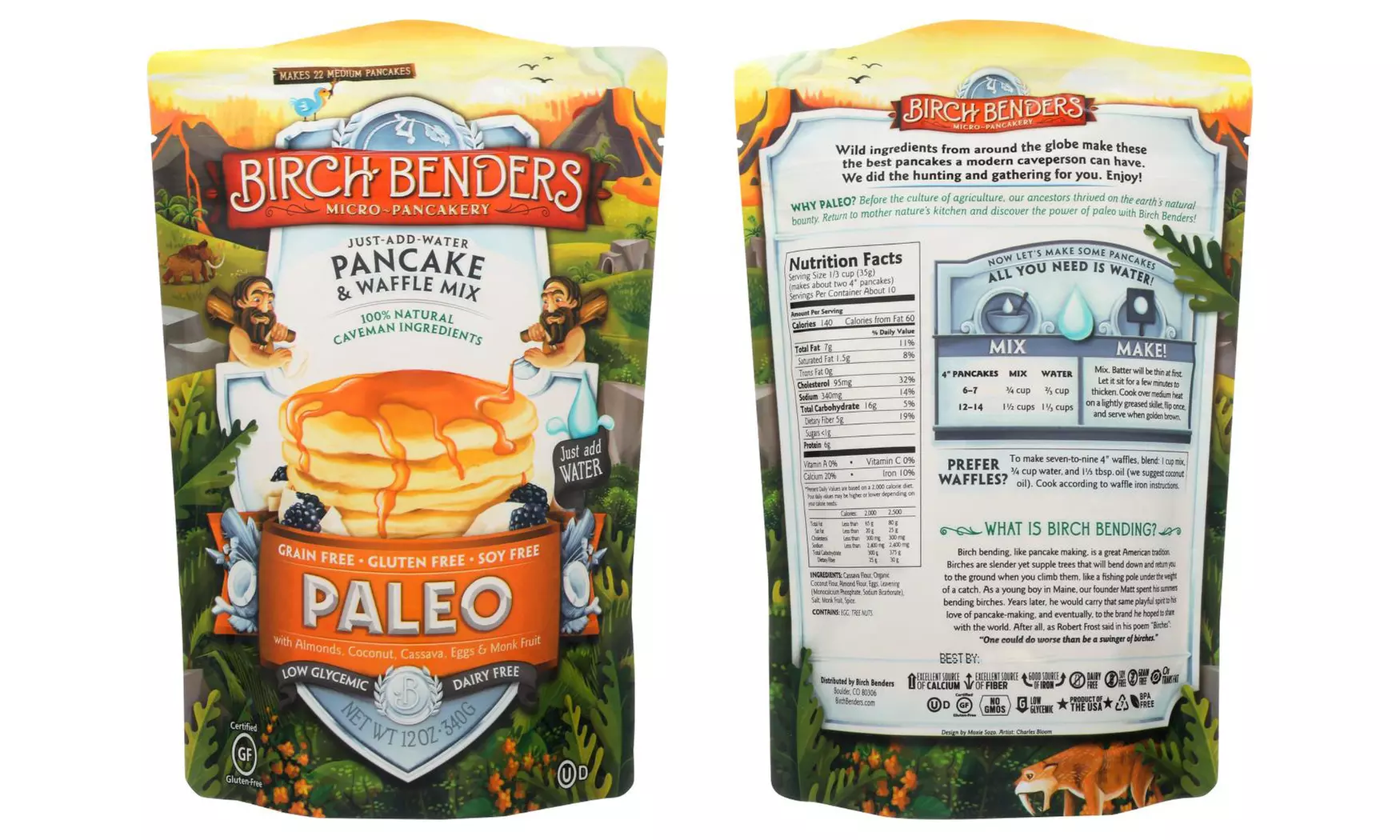 Birch Benders All-Natural Protein Pancake and Waffle Mix (12oz/6-Pack; Paleo; Value-Pack) - Primary Image