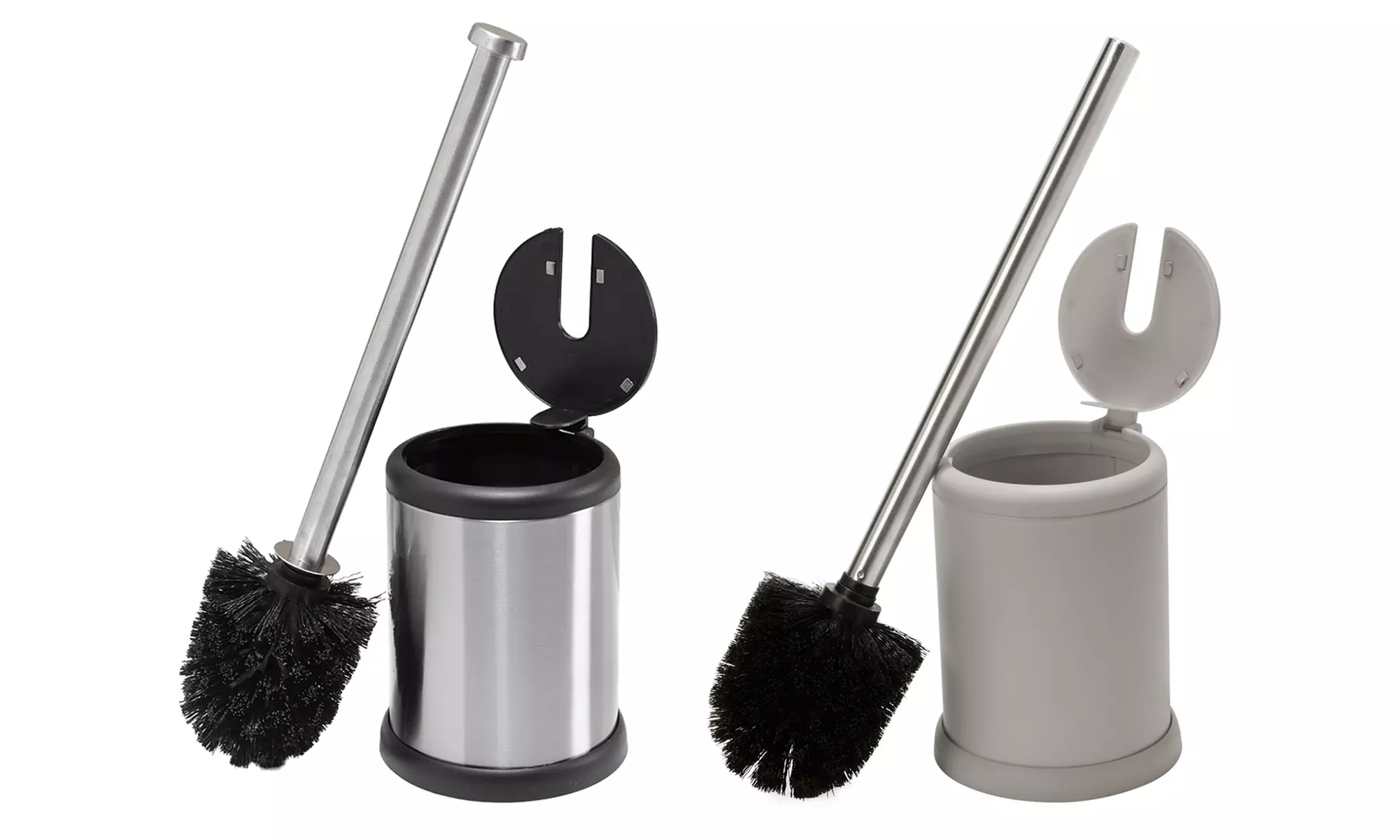 Bath Bliss Self Closing Lid Toilet Brush and Holder Set (2-Piece) - Primary Image