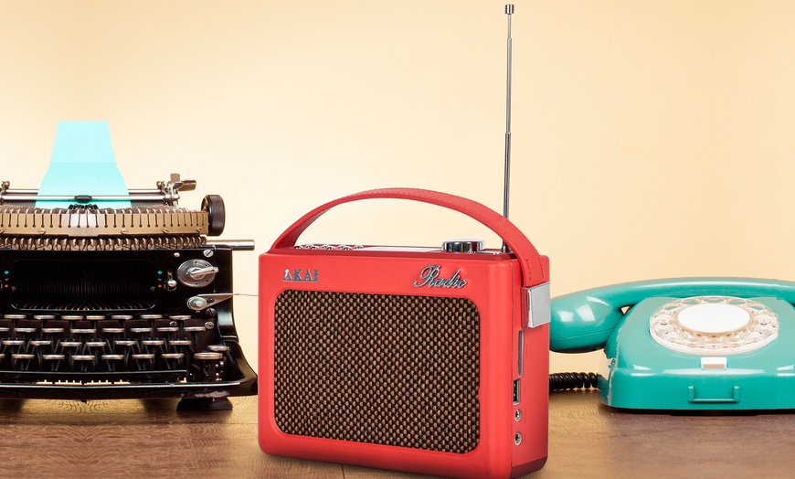 Image 3: Akai DAB Leather Radio