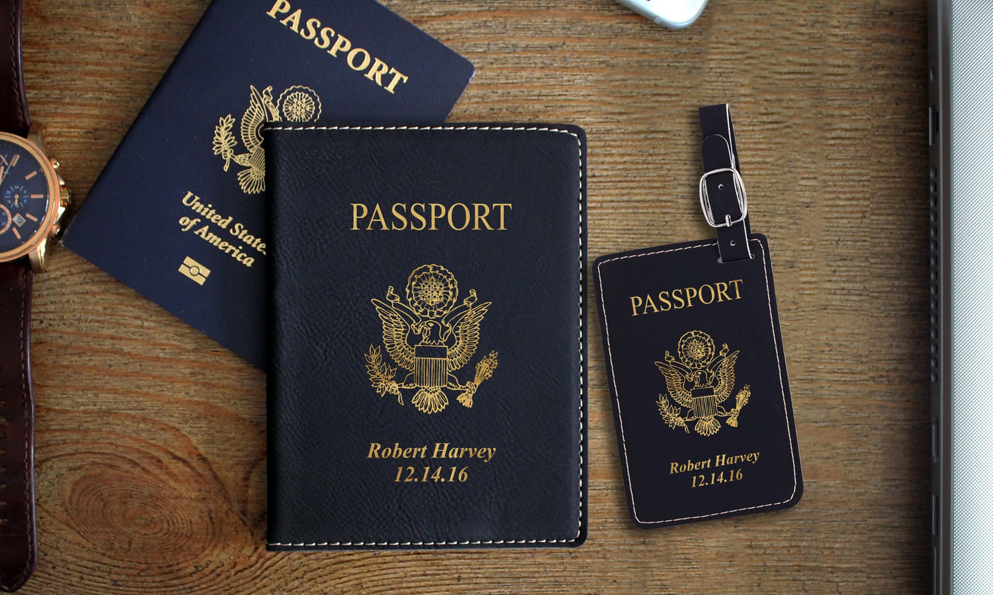 Travel in Style with Custom Faux Leather Accessories