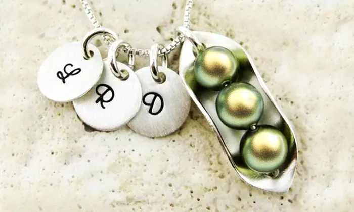 Peas in a Pod Sterling Silver Necklace from JC Jewelry Design (50% Off). Four Options Available. - Primary Image