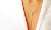Italian Solid Sterling Silver Infinity Cross Lariat Necklace