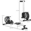Image 3: HomCom Adjustable Rowing Machine for Indoor Fitness 