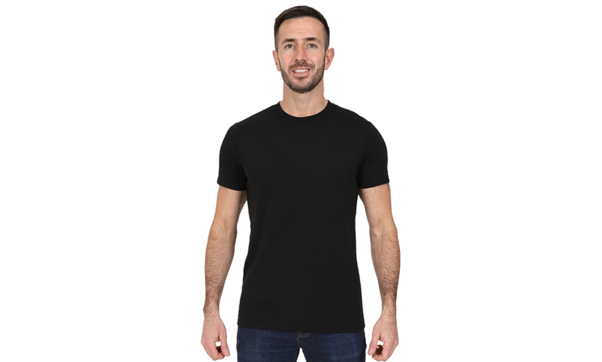 Image 3: Five-Packs of Blu Apparel Men's Crew Neck Plain T-Shirts