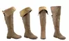 Women's Foldable Sherpa Cuff Over the Knee Boots (Size 8)