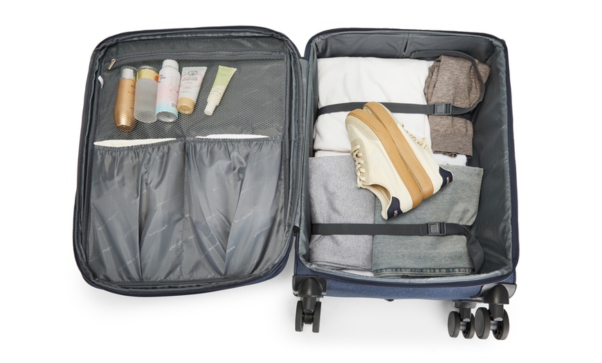 Image 4: Individual or 3 piece Soft Shell Suitcase Set