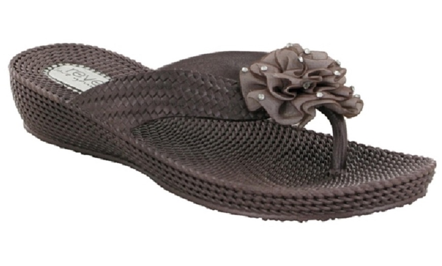 Image 2: Women's Flower Flip-Flops