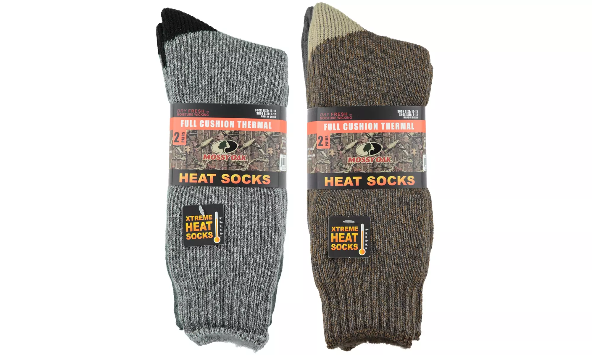 Mossy Oak Men's Thermal Heat Socks (4- or 8-Pack) - Second Medium