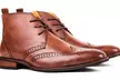 Gino Vitale Men's Wing-Tip Brogue Dress Boots - Second Medium