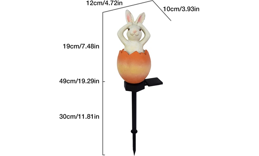 Image 19: One, Two or Three Rabbit-Shaped Sculpture Solar Garden Lights