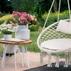 Image 7: Silla tipo columpio de cuerda de macramé con diseño circular