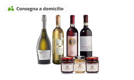 Confezione con vini del territorio a scelta dalla Tenuta La Pergola. Consegna a domicilio
