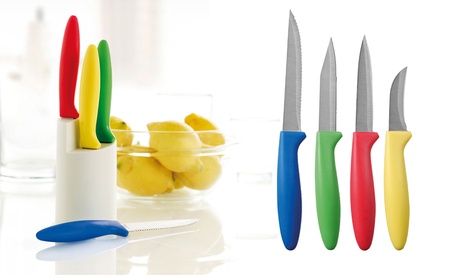 Set di 5 coltelli da cucina con ceppo